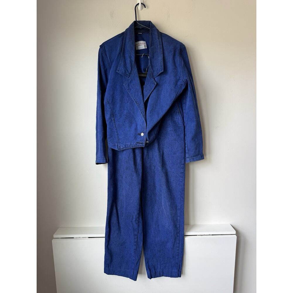 Vintage 90s Sundance Denim 2 Piece Set Jacket Jeans 28x28 Batwing Size M Womens